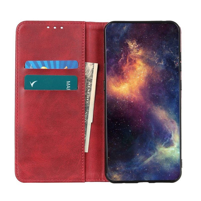 Schutzhülle Für Samsung Galaxy S22 5G Flip Case Elegantes Spaltleder