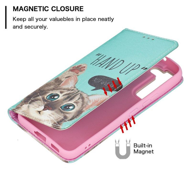 Schutzhülle Für Samsung Galaxy S22 5G Flip Case Hand-up