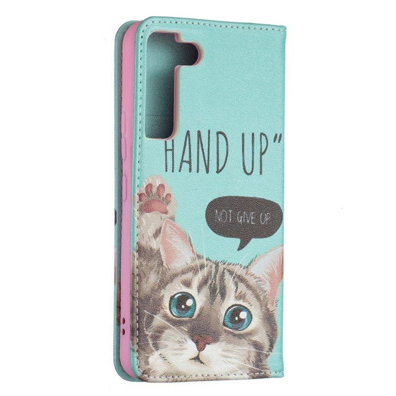 Schutzhülle Für Samsung Galaxy S22 5G Flip Case Hand-up