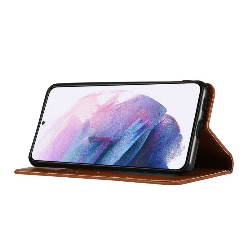 Schutzhülle Für Samsung Galaxy S22 5G Flip Case Kartenhalter Aus Kunstleder