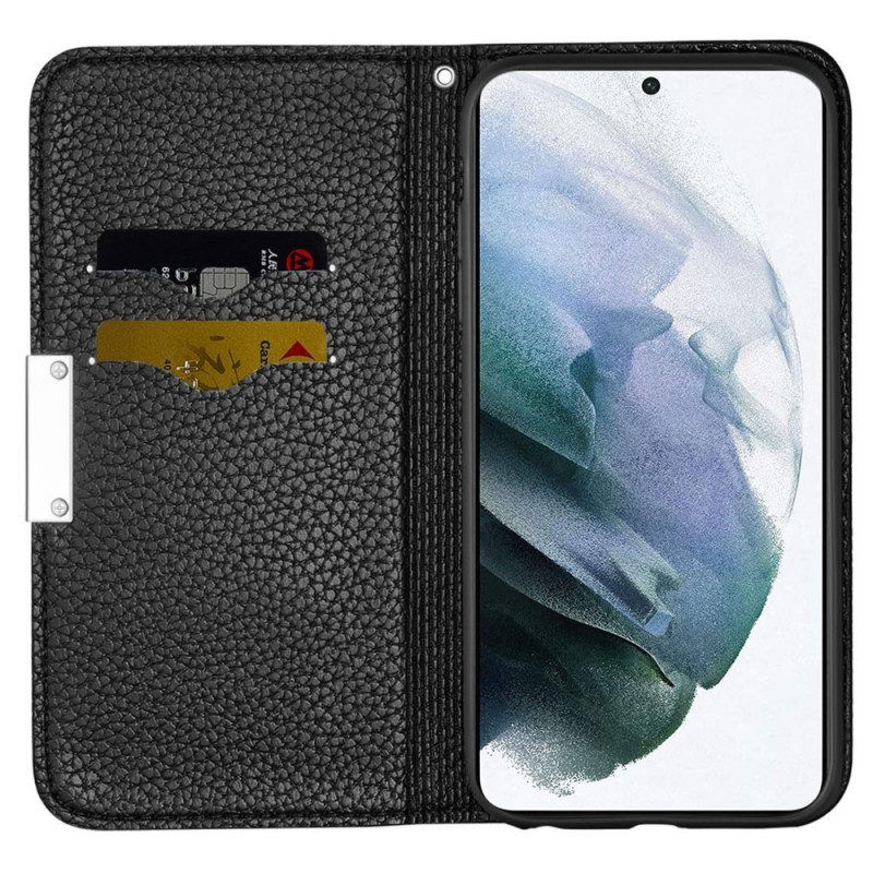 Schutzhülle Für Samsung Galaxy S22 5G Flip Case Kunstleder Litschi Ultra Chic