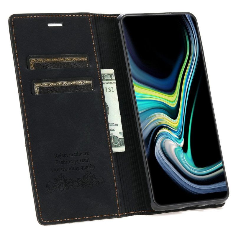 Schutzhülle Für Samsung Galaxy S22 5G Flip Case Stil: Ledernaht. Magnetverschluss