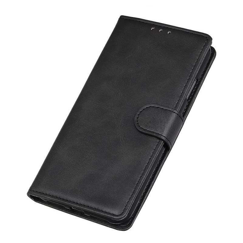 Flip Case Für Oppo Reno 8 Lite Matter Lederstil