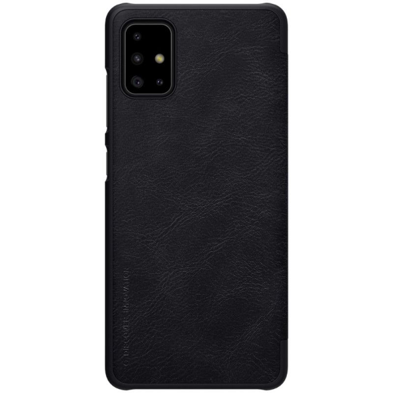 Flip Case Samsung Galaxy A71 Schwarz Handyhülle Nillkin-Qin-Serie