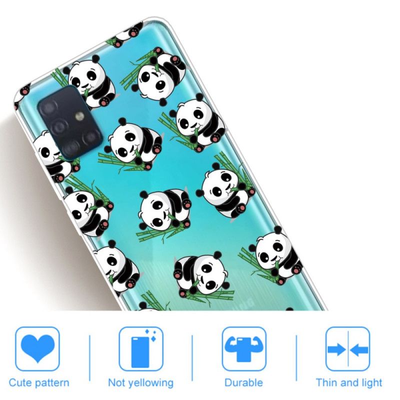 Hülle Für Samsung Galaxy A71 Kleine Pandas