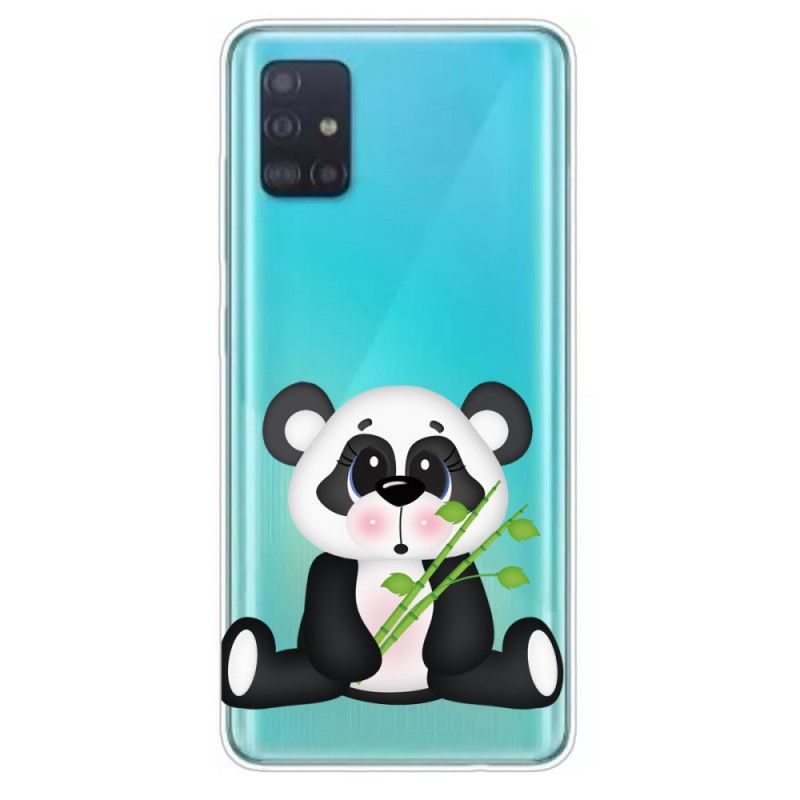 Hülle Für Samsung Galaxy A71 Transparenter Trauriger Panda