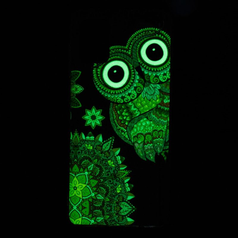 Hülle Samsung Galaxy A71 Fluoreszierende Mandala-Eule