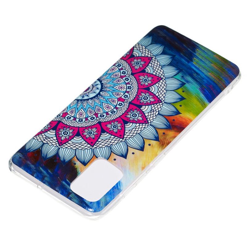 Hülle Samsung Galaxy A71 Fluoreszierendes Farbiges Mandala