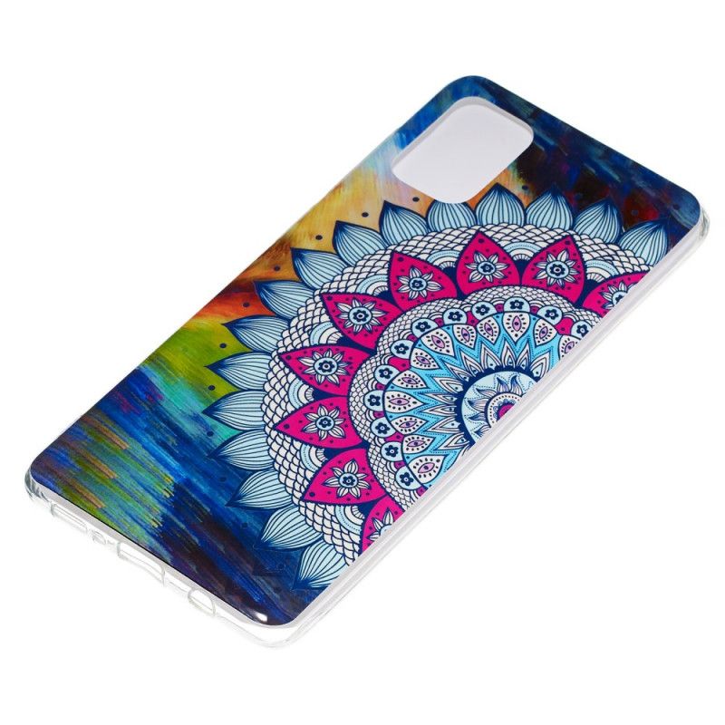 Hülle Samsung Galaxy A71 Fluoreszierendes Farbiges Mandala