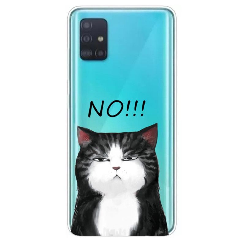 Hülle Samsung Galaxy A71 Handyhülle Die Katze. Die Nein Sagt