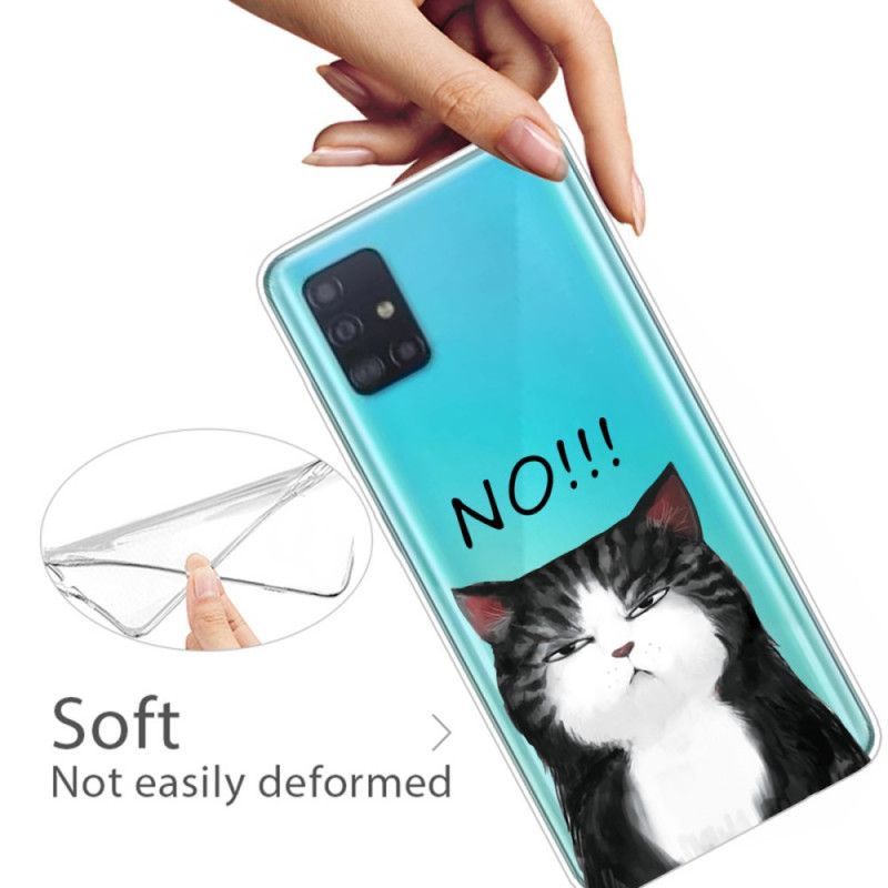 Hülle Samsung Galaxy A71 Handyhülle Die Katze. Die Nein Sagt