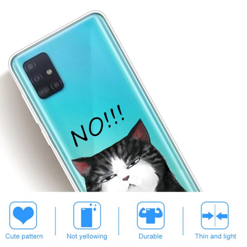 Hülle Samsung Galaxy A71 Handyhülle Die Katze. Die Nein Sagt