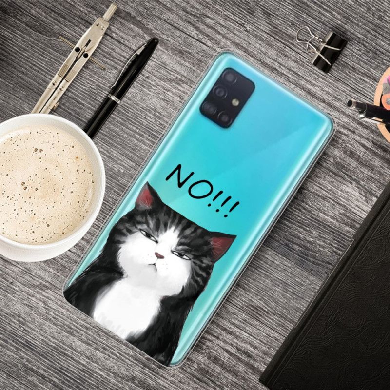 Hülle Samsung Galaxy A71 Handyhülle Die Katze. Die Nein Sagt