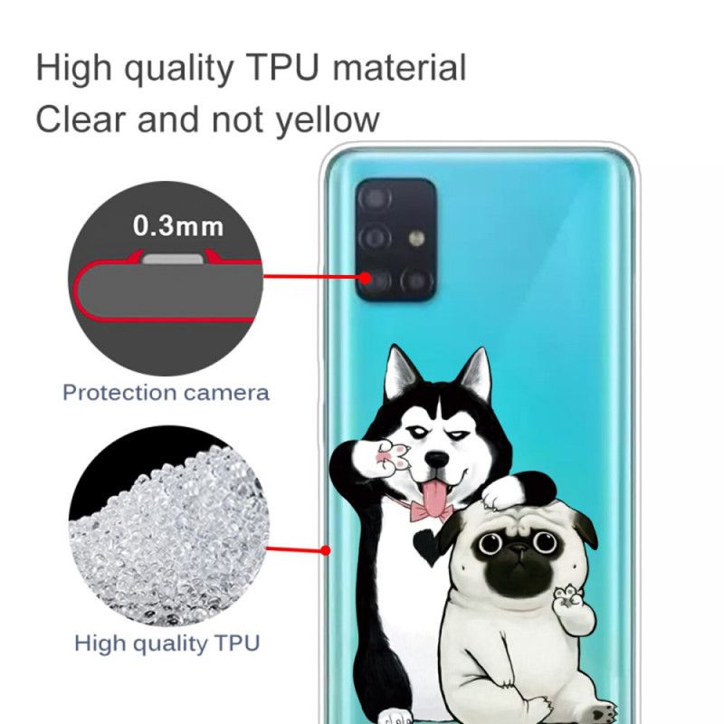 Hülle Samsung Galaxy A71 Lustige Hunde