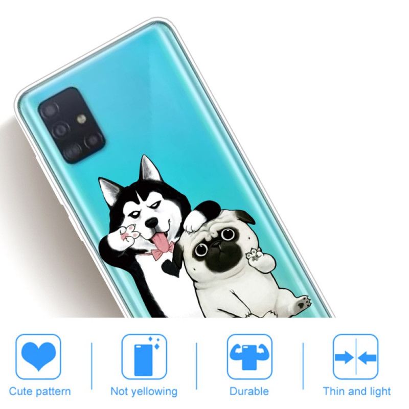 Hülle Samsung Galaxy A71 Lustige Hunde