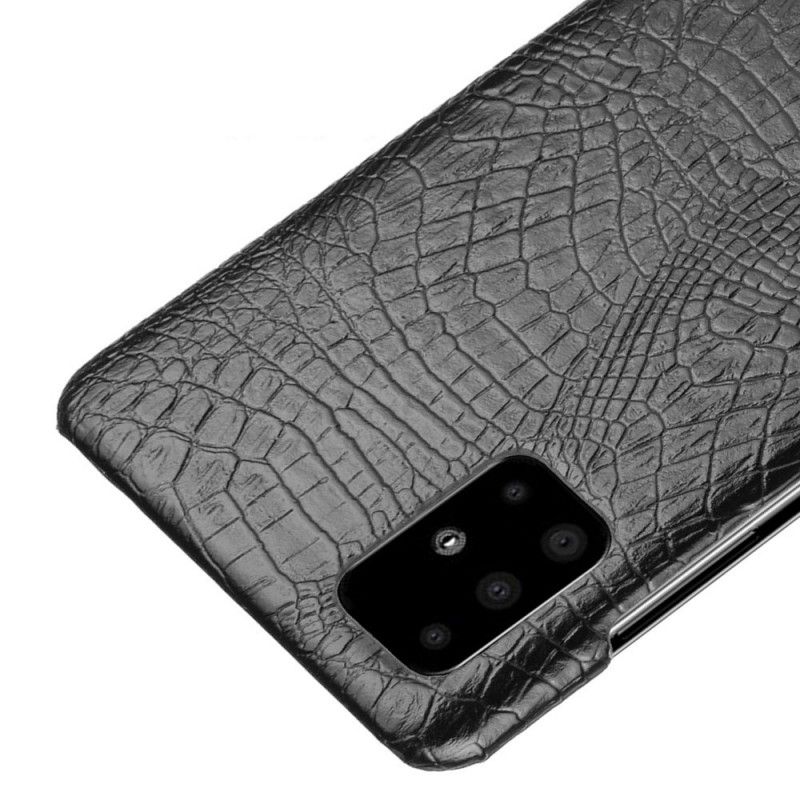 Hülle Samsung Galaxy A71 Schwarz Krokodilhauteffekt