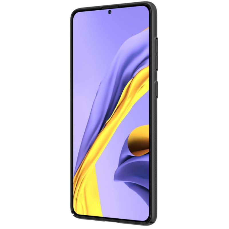 Hülle Samsung Galaxy A71 Schwarz Starrer Gefrosteter Nillkin