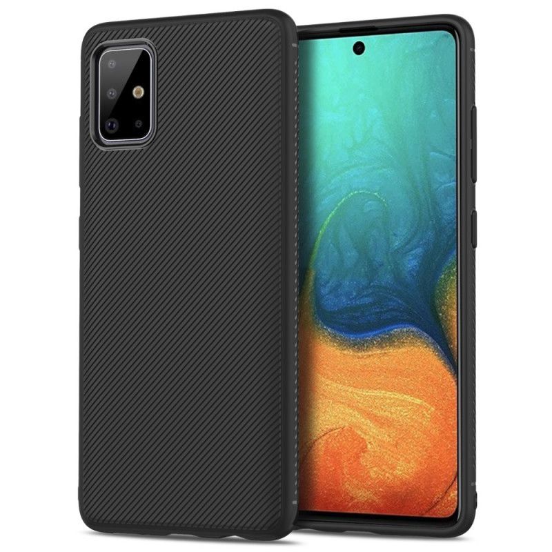 Hülle Samsung Galaxy A71 Schwarz Twill Der Jazzserie