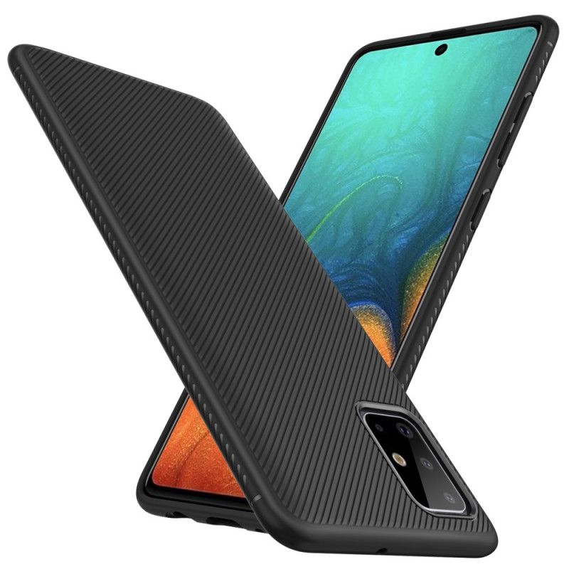 Hülle Samsung Galaxy A71 Schwarz Twill Der Jazzserie