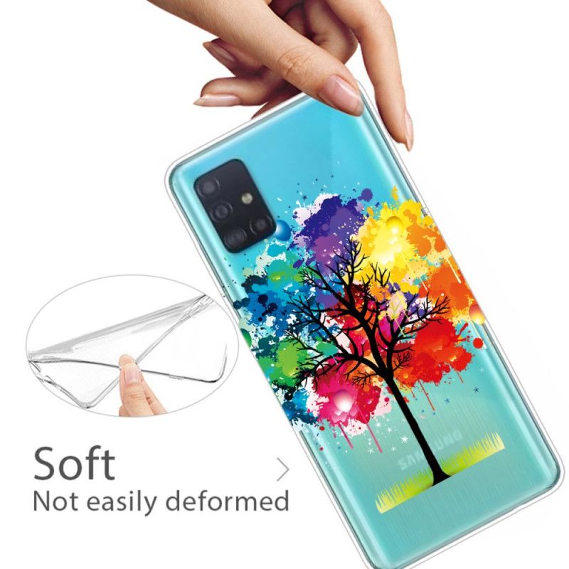 Hülle Samsung Galaxy A71 Transparenter Aquarellbaum