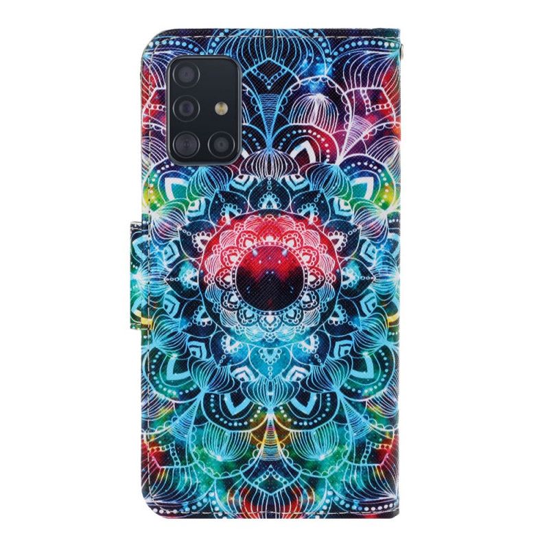 Lederhüllen Samsung Galaxy A71 Auffälliges Mandala Mit Tanga