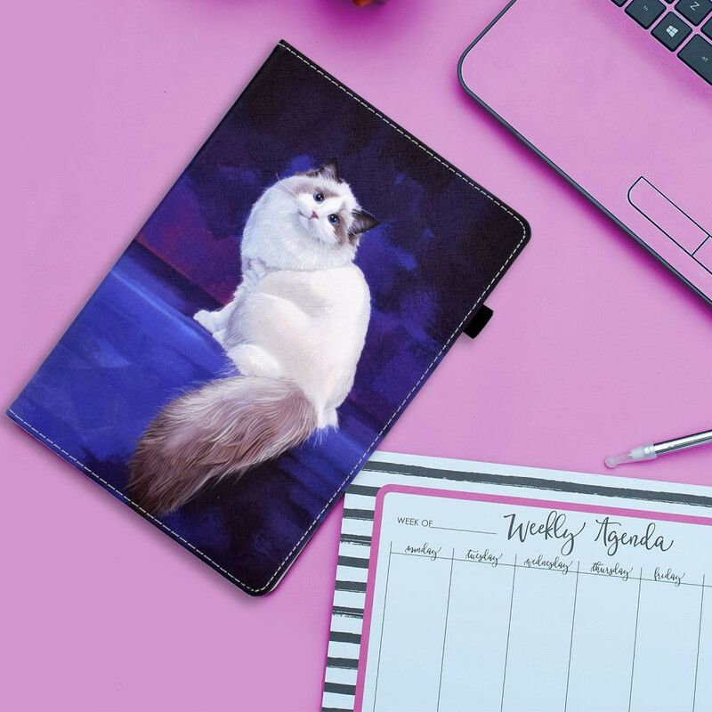 Case Samsung Galaxy Tab A7 Lite Weiße Katze