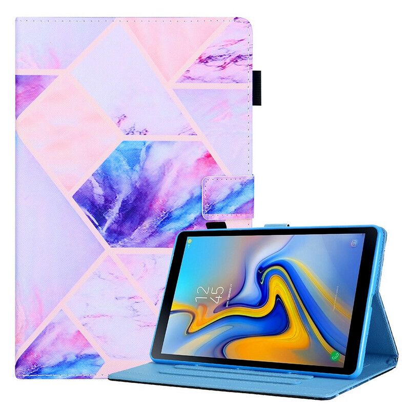 Lederhüllen Samsung Galaxy Tab A7 Lite Handyhülle Marmor-geometrie-design