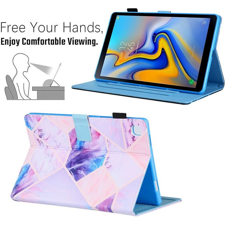 Lederhüllen Samsung Galaxy Tab A7 Lite Handyhülle Marmor-geometrie-design