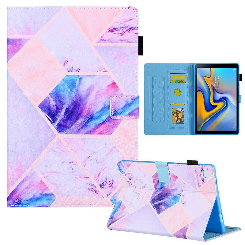 Lederhüllen Samsung Galaxy Tab A7 Lite Handyhülle Marmor-geometrie-design