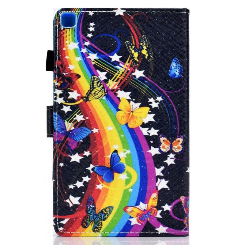 Lederhüllen Samsung Galaxy Tab A7 Lite Handyhülle Regenbogenschmetterlinge