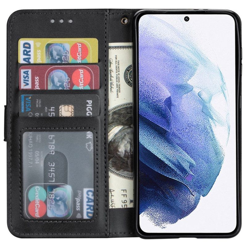 Flip Case Für Samsung Galaxy A53 5G Geldbörse Mit Umhängeband