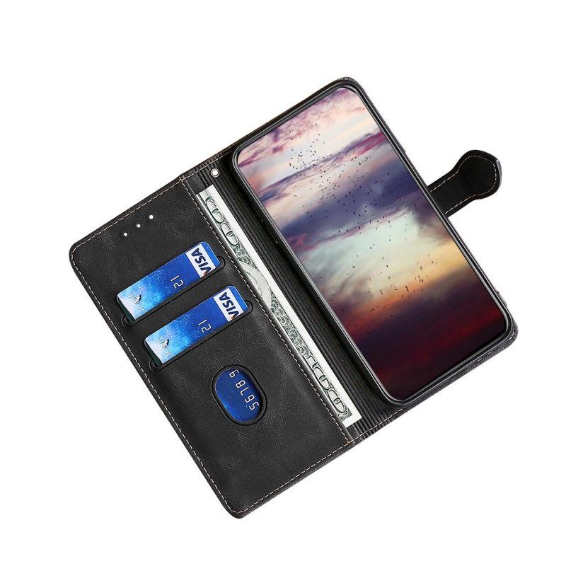 Flip Case Für Samsung Galaxy A53 5G Kunstleder Bicolor Stylisch