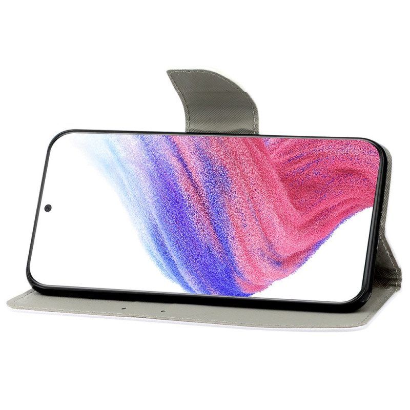 Flip Case Für Samsung Galaxy A53 5G Mit Kordel Nur Tanga-katzen