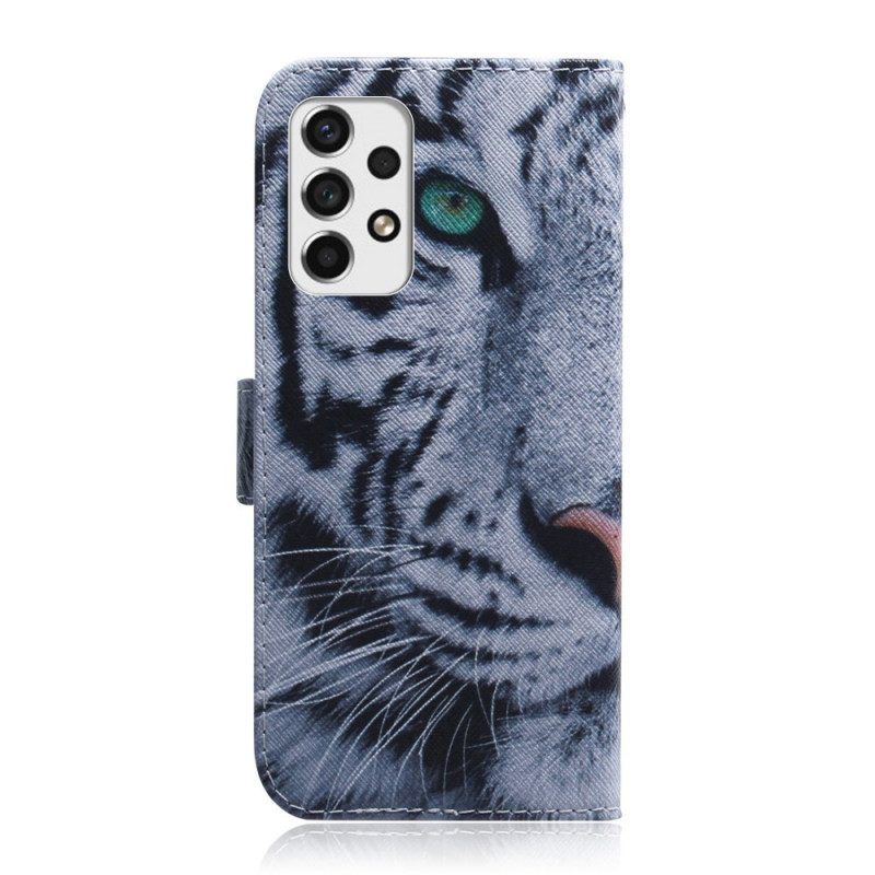 Flip Case Für Samsung Galaxy A53 5G Tigergesicht