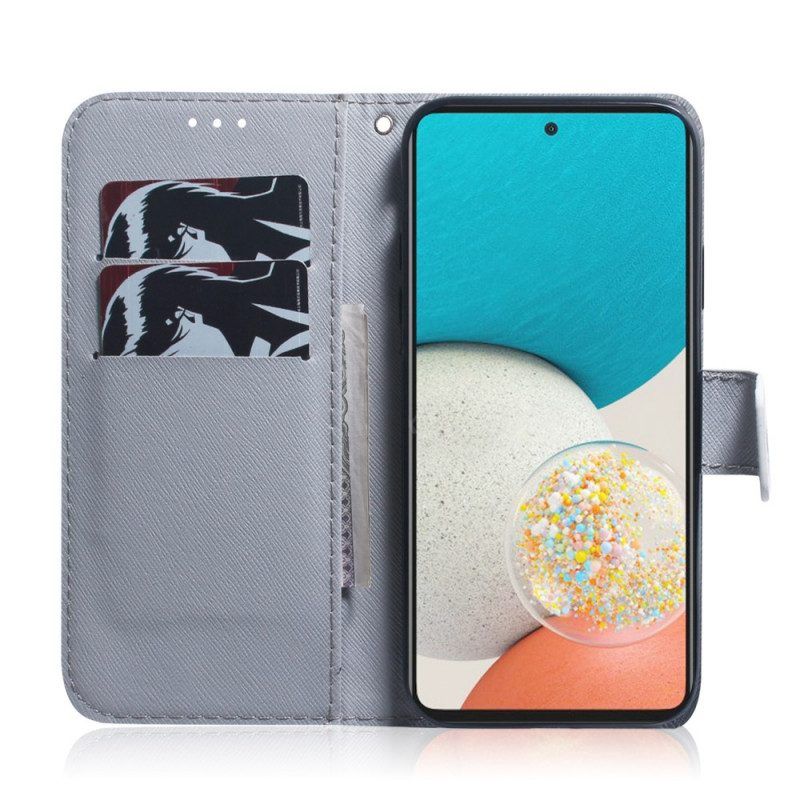 Flip Case Für Samsung Galaxy A53 5G Tigergesicht