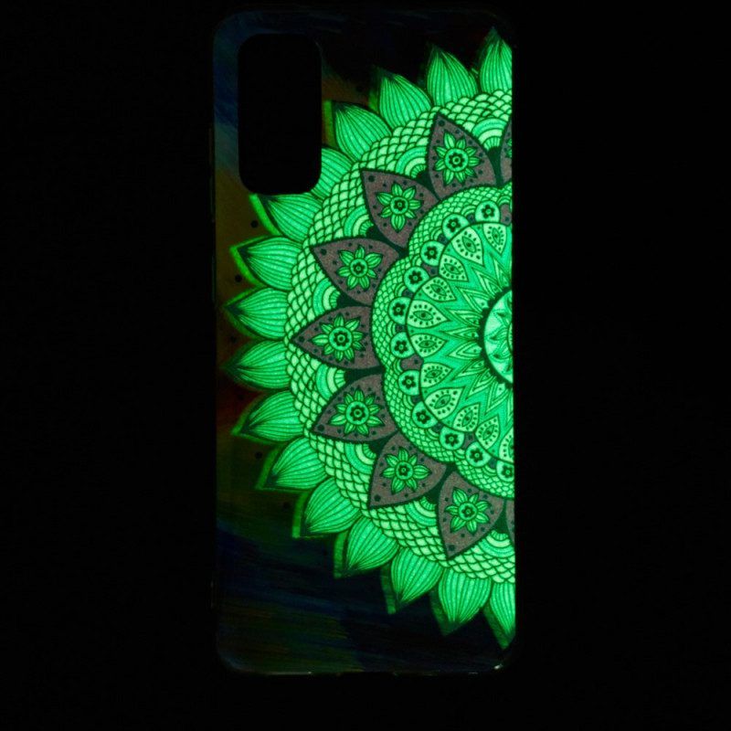 Handyhülle Für Samsung Galaxy A53 5G Fluoreszierendes Buntes Mandala