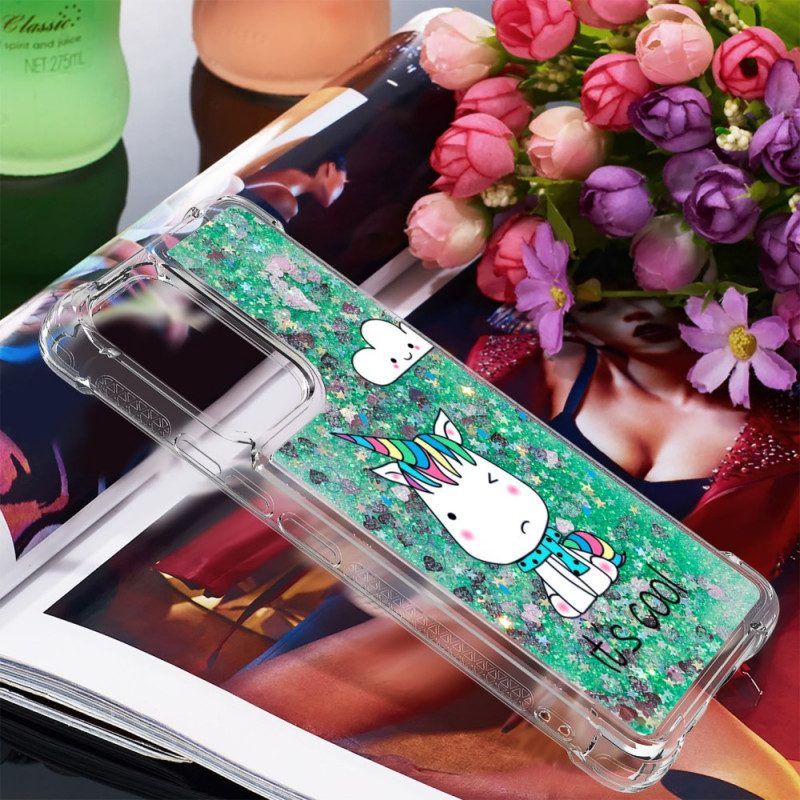Handyhülle Für Samsung Galaxy A53 5G Mit Kordel Einhorn-glitzer-kordelzug