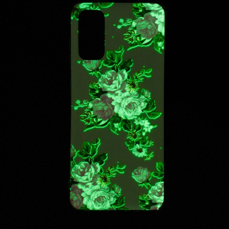 Hülle Für Samsung Galaxy A53 5G Fluoreszierende Freiheitsblumen