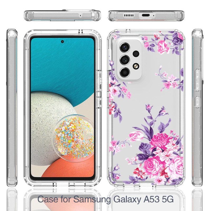 Hülle Für Samsung Galaxy A53 5G Nahtlose Blumen