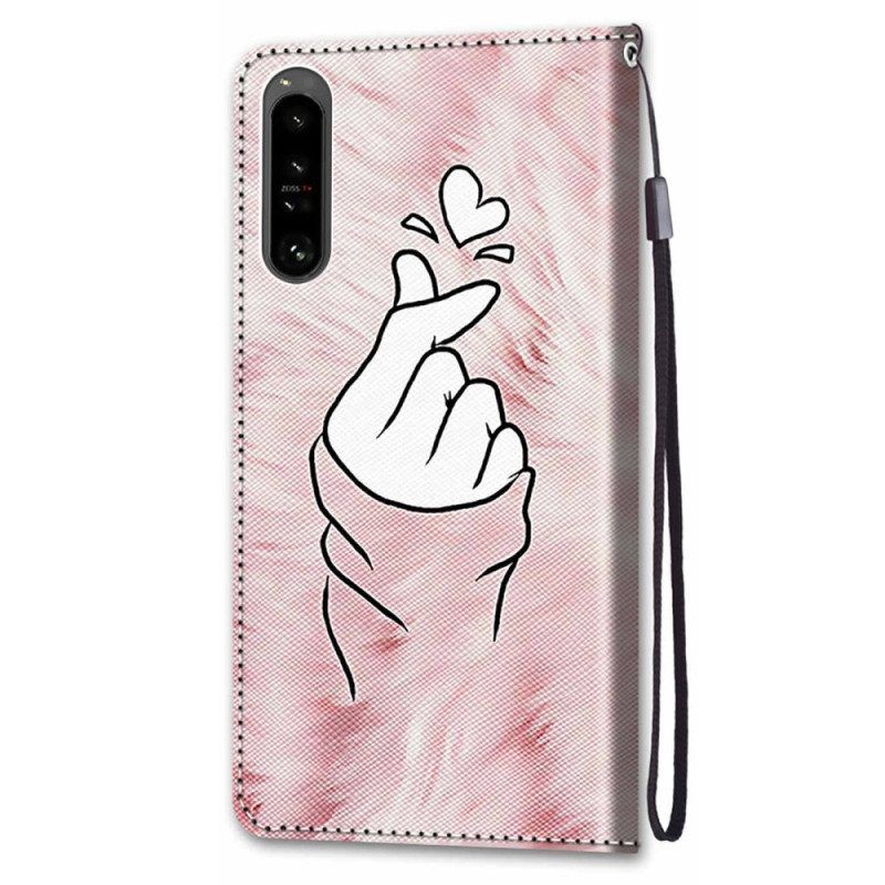 Flip Case Für Sony Xperia 1 IV Fingerherz