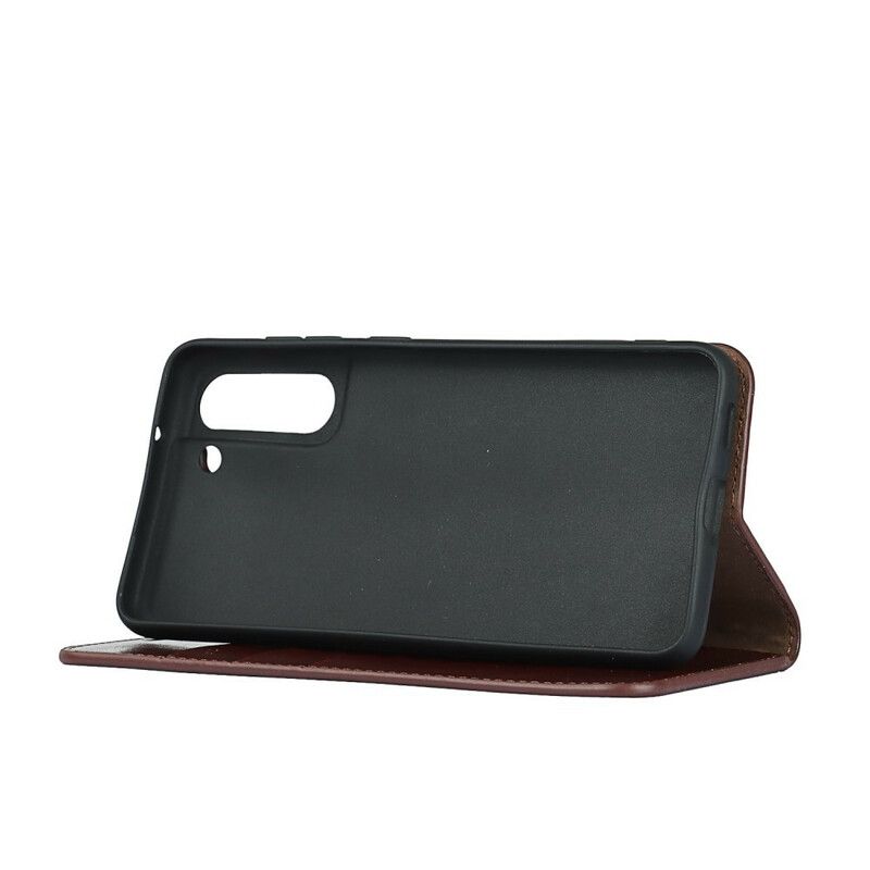 Flip Case Für Samsung Galaxy S21 Fe Farbvorschlag Für Echtes Leder