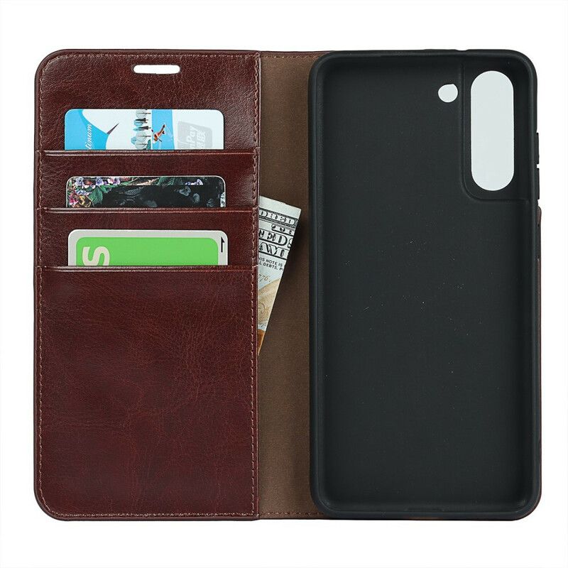 Flip Case Für Samsung Galaxy S21 Fe Farbvorschlag Für Echtes Leder