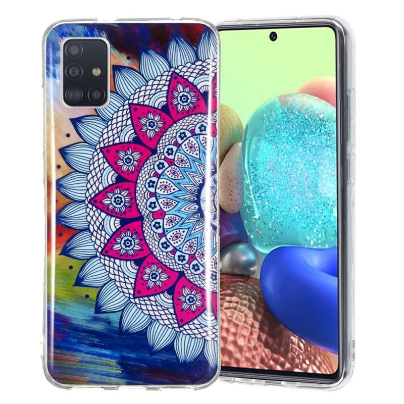 Hülle Samsung Galaxy A51 5G Fluoreszierendes Farbiges Mandala