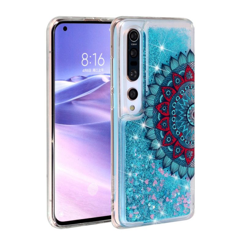 Hülle Xiaomi Mi 10 / 10 Pro Dunkelblau Glitzermandala