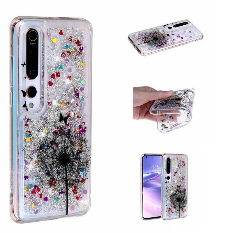 Hülle Xiaomi Mi 10 / 10 Pro Glitzerlöwenzahn