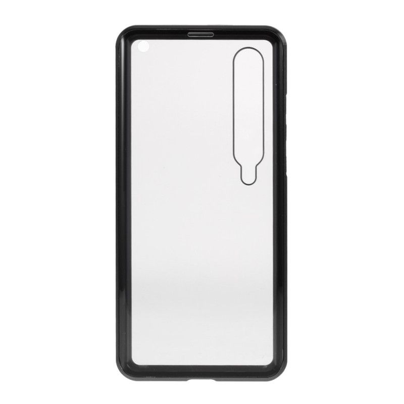 Hülle Xiaomi Mi 10 / 10 Pro Schwarz Gehärtetes Glas Und Metall Vorne Und Hinten