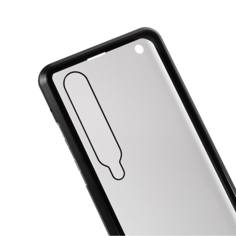 Hülle Xiaomi Mi 10 / 10 Pro Schwarz Gehärtetes Glas Und Metall Vorne Und Hinten