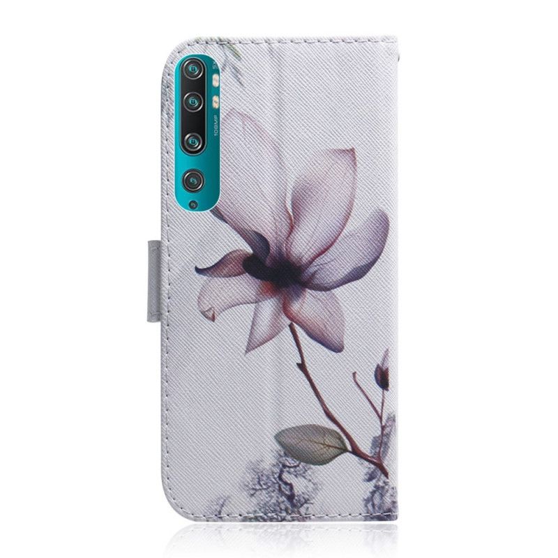 Lederhüllen Xiaomi Mi 10 / 10 Pro Handyhülle Eine Rosa Blume