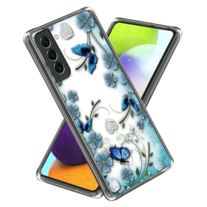 Hülle Samsung Galaxy S24 5g Handyhülle Schmetterlinge Und Blumen