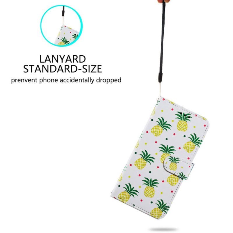 Lederhüllen Samsung Galaxy S24 5g Ananas Mit Riemen